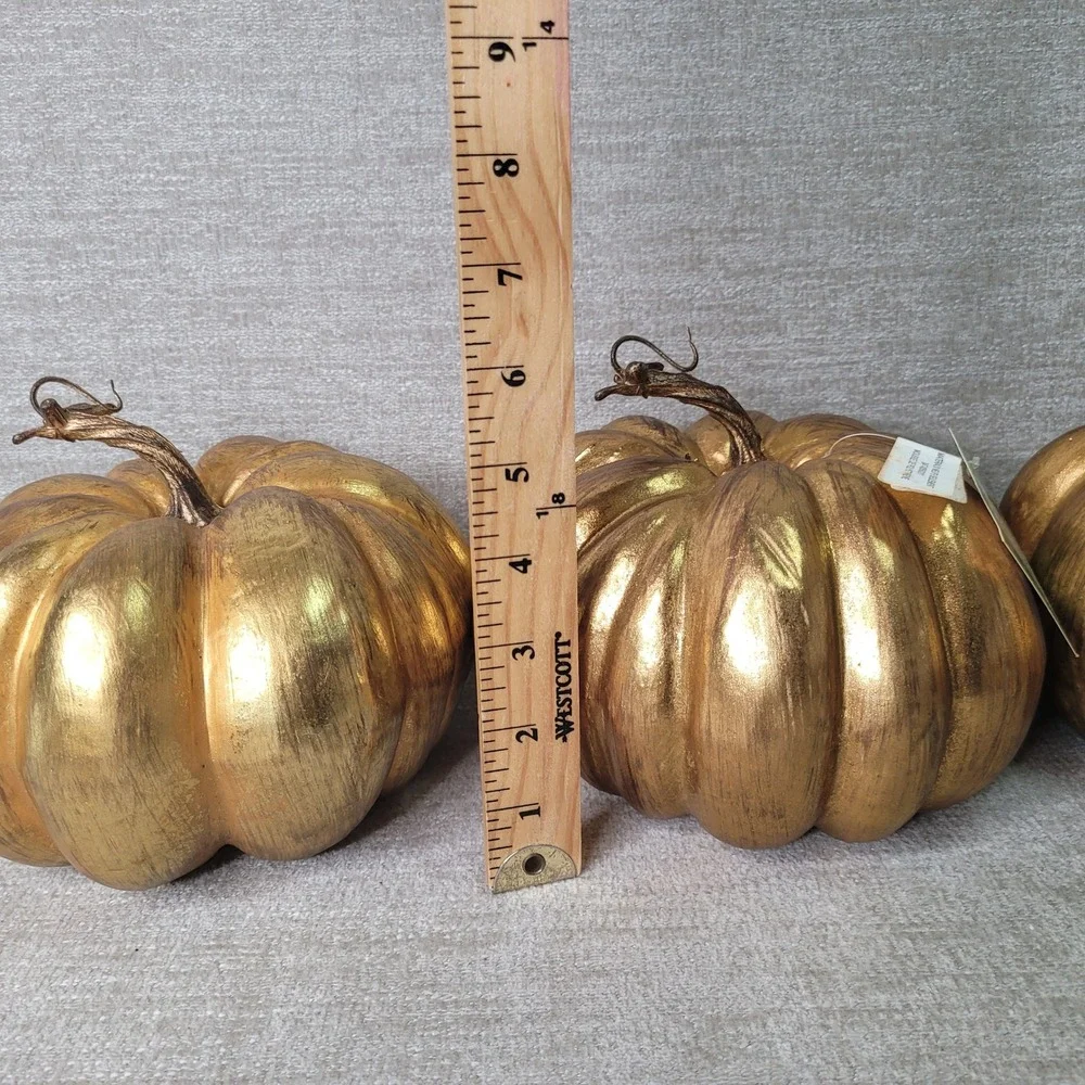 Ashland Gold Pumpkin Lot Robert Stanley Metallic Fall Decor Thanksgiving 11pc